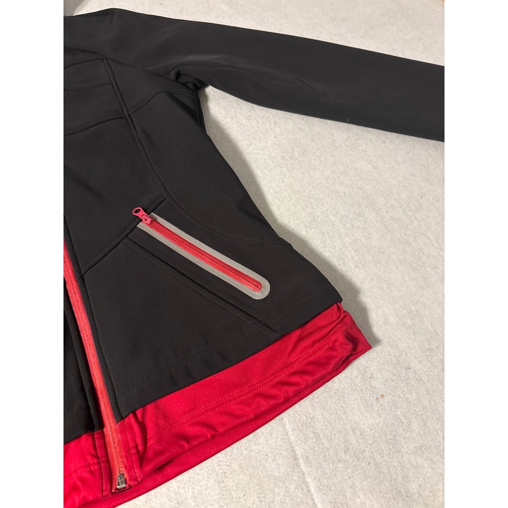 Athleta Softshell Jacket Womens Medium Black Red … - image 3